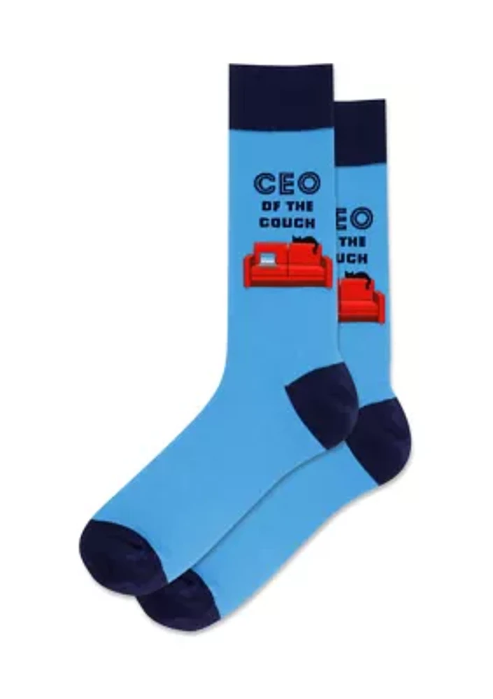 Men's CEO of the Couch Crew Socks