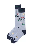 Gone Fishing Crew Socks