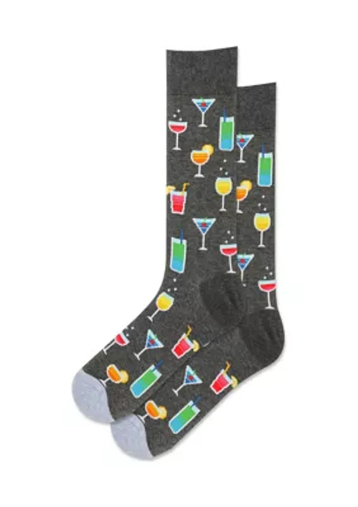  Men's Summer Cocktails Crew Socks