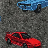 Eighties Cars Printed Socks