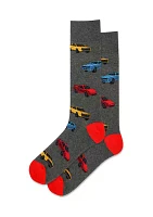 Eighties Cars Printed Socks