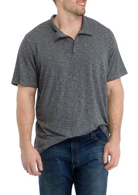 Big & Tall Short Sleeve Johnny Collar Polo Shirt