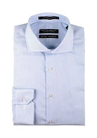 Men's Textured Spread Collar Shirt