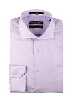 Men's Textured Spread Collar Button Down Shirt