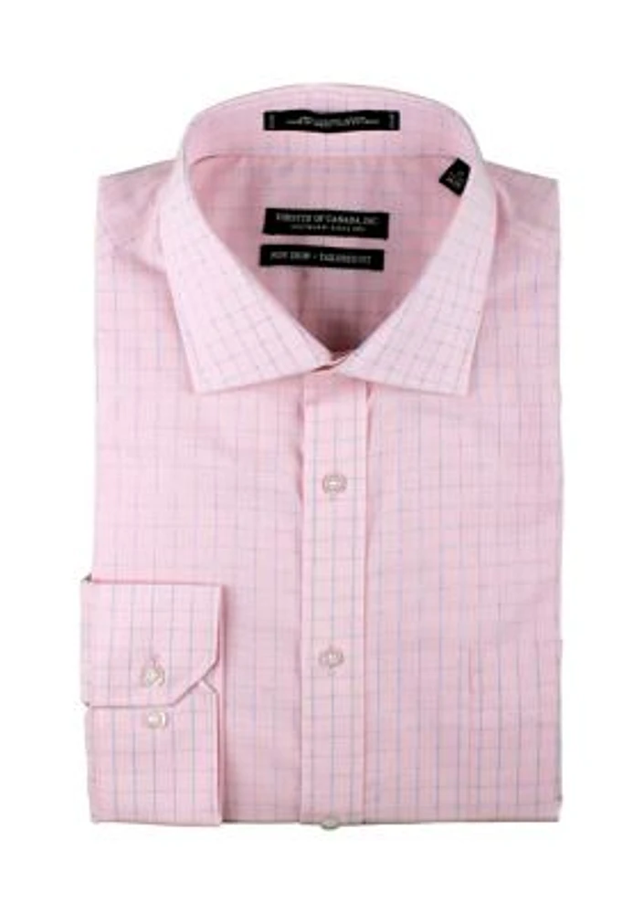 Men's Blue Check Button Down Shirt