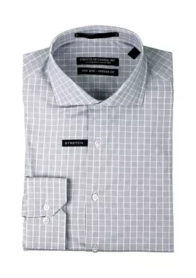 Midnight End on Checkered Dress Shirt