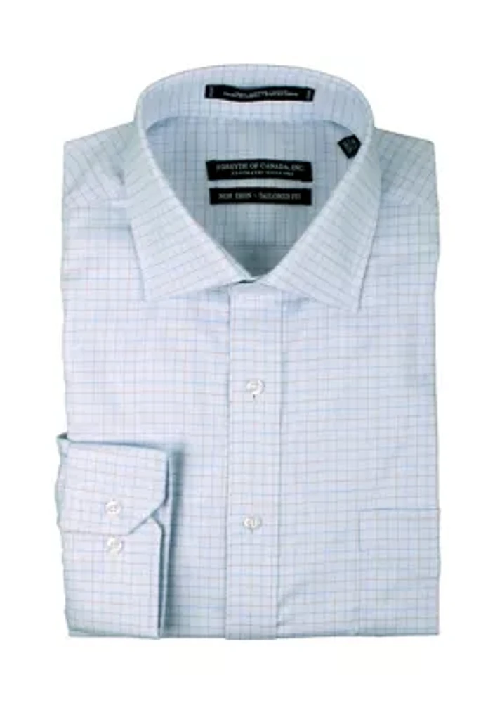 Men's Check Spread Collar Shirt