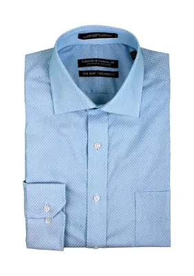 Men's Textured Solid Spread Collar Shirt