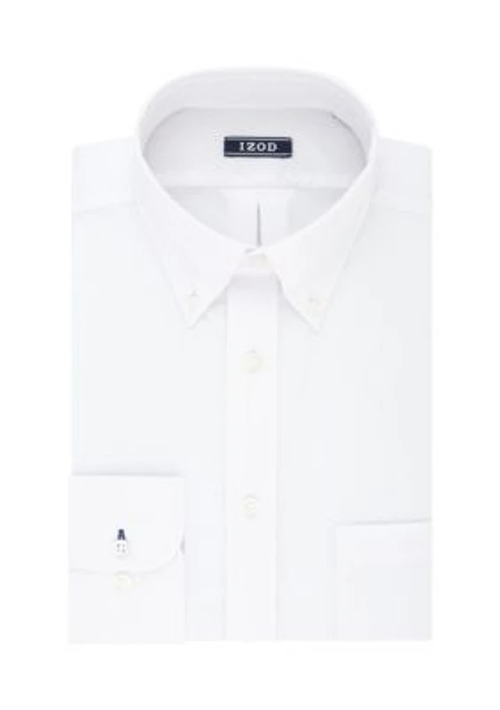 Big & Tall Solid White Stretch Shirt