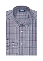 Men's Tall Regular Fit Plaid Dress Shirt