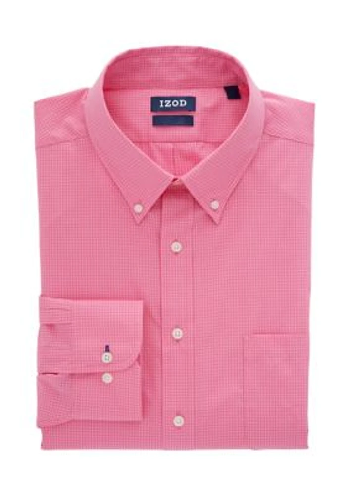 Men's Big All Over Stretch Gingham Dress Shirt