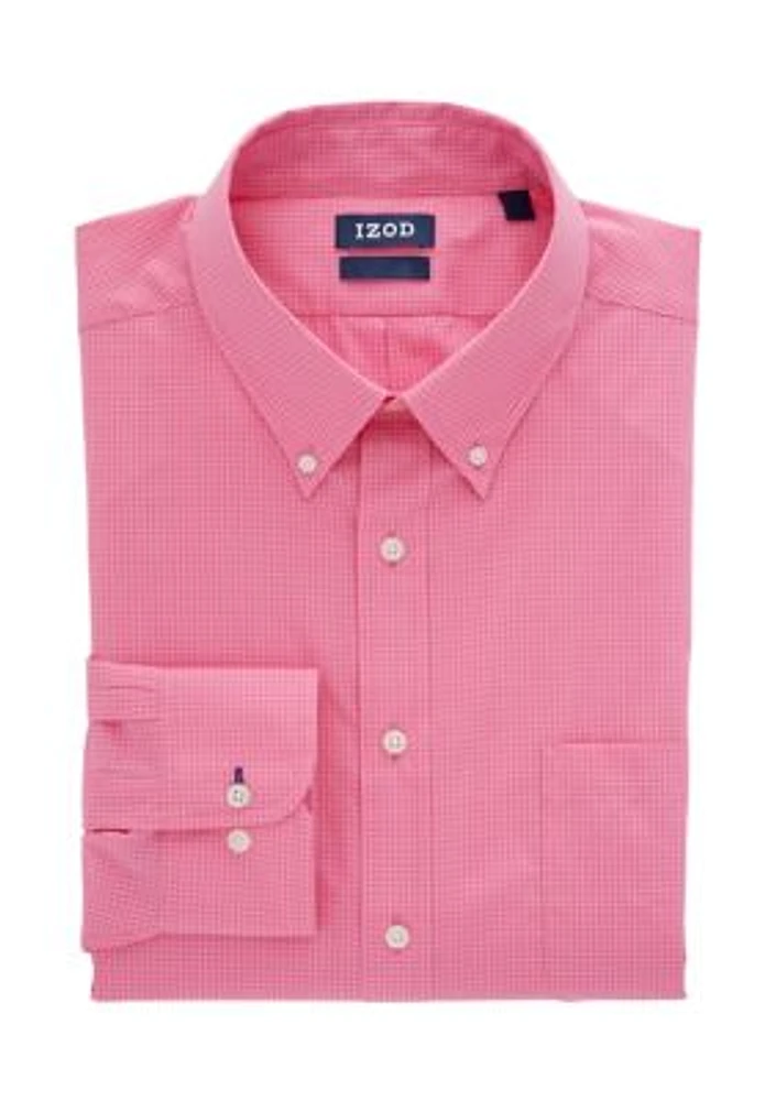 Men's Tall Allover Stretch Gingham Dress Shirt