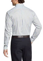 Men's Dress Shirt Slim Fit Stretch Cool FX Cooling Collar Check