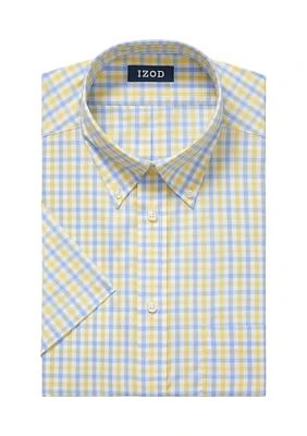 Men's Regular Fit All Over Stretch Short Sleeve Dress Shirt