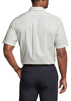 Men's Regular Fit All Over Stretch Short Sleeve Dress Shirt