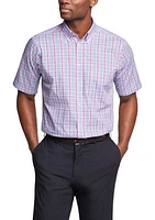 Men's Regular Fit All Over Stretch Short Sleeve Dress Shirt