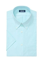 Men's Regular Fit All Over Stretch Short Sleeve Dress Shirt