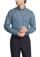 Men's Tall Plaid Printed Stretch Dress Shirt