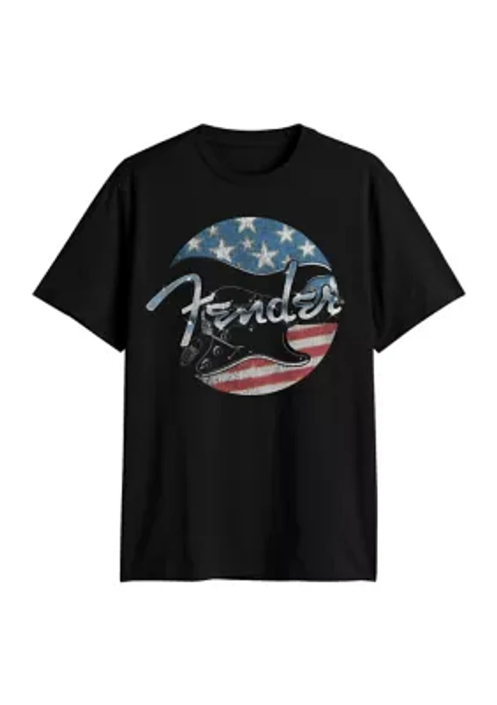 Big & Tall Short Sleeve Fender Free Music Graphic T-Shirt