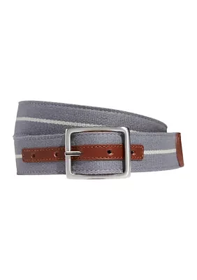 Leather & Webbing Reversible Belt