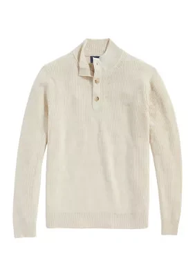 Men's Cellarman Button Mock Sweater