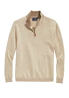 Men's Boathouse Tipping Solid Quarter Zip Sweater