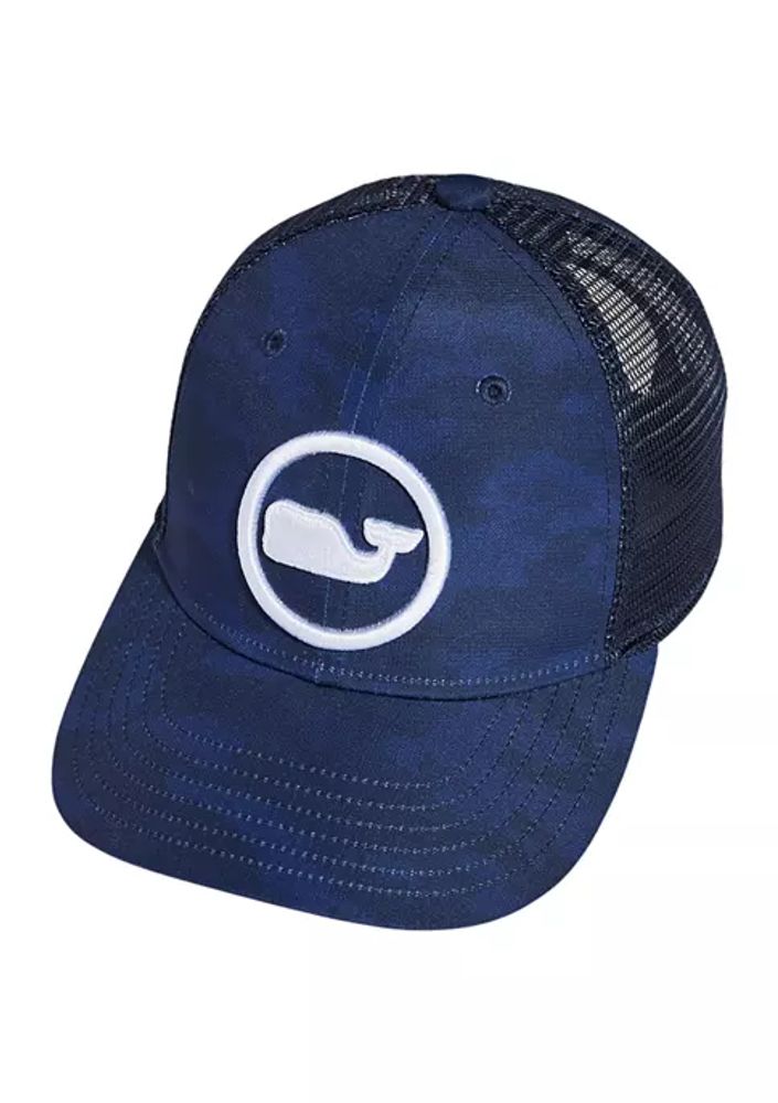 Vineyard Vines Men's Whale Dot Performance Trucker Hat