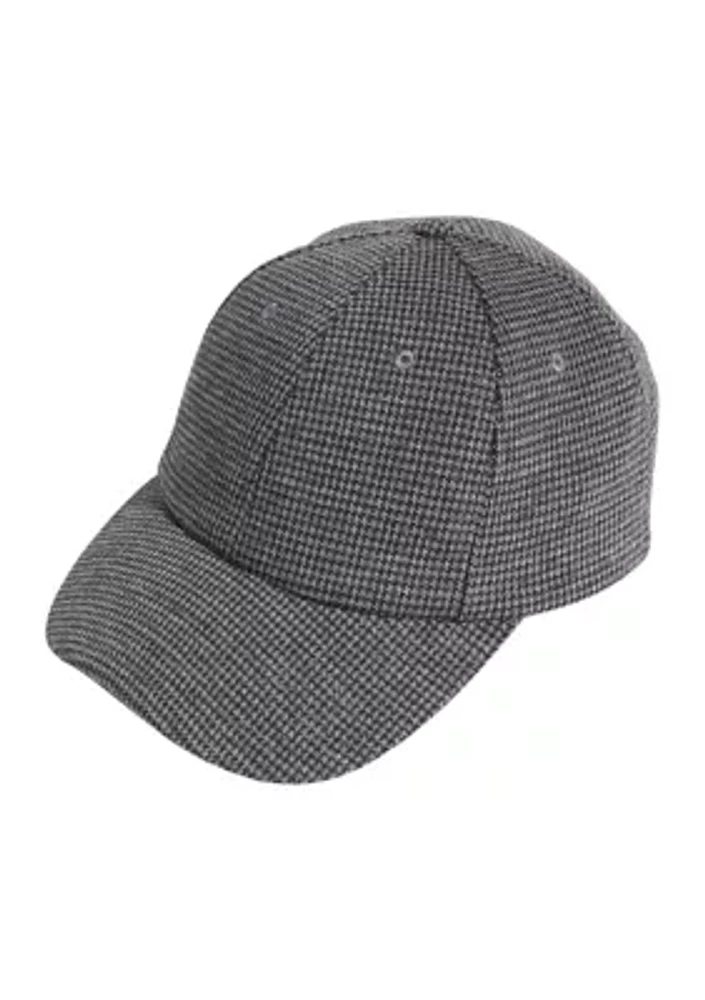 Knit Houndstooth Baseball Hat