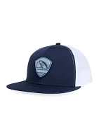 Fishing Patch Flat Brim Trucker Hat