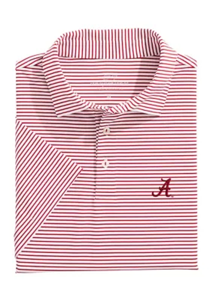 NCAA Alabama Crimson Tide  Bradley Stripe Sankaty Polo Shirt