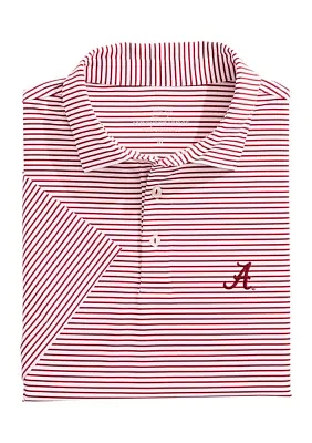 NCAA Alabama Crimson Tide  Bradley Stripe Sankaty Polo Shirt