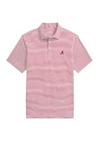 NCAA Alabama Crimson Tide  Bradley Stripe Sankaty Polo Shirt