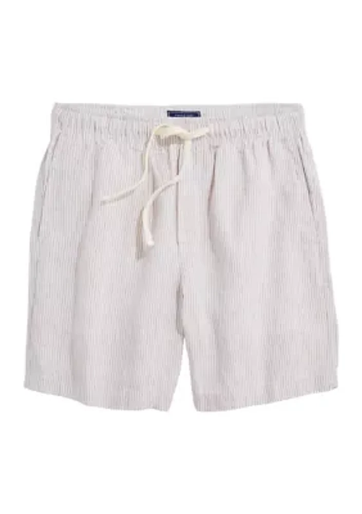 7 Inch Pull-On Linen Shorts