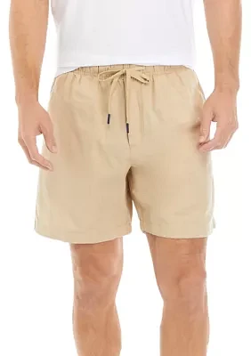 Men's 7'' Linen Cotton Blend Shorts