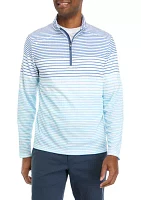 Men's Striped Sankaty Quarter Zip Shirt