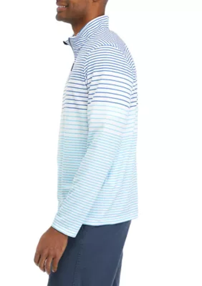 Men's Striped Sankaty Quarter Zip Shirt