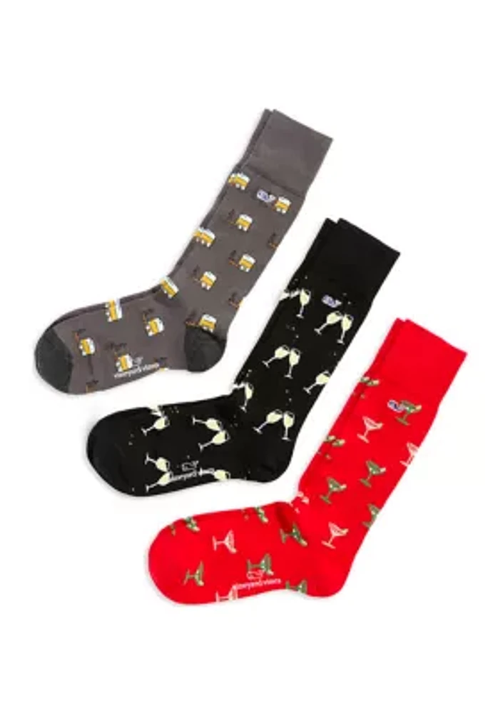 Party Icon Crew Socks - 3 Pack 