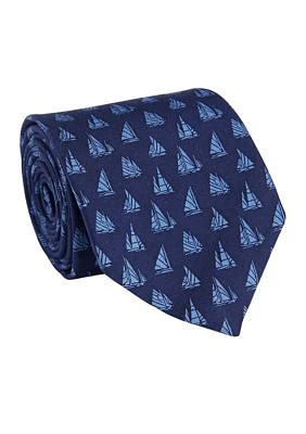 Men's Boat Parade Printed Tie