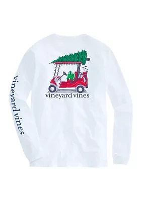 Long Sleeve Golf Christmas Graphic T-Shirt