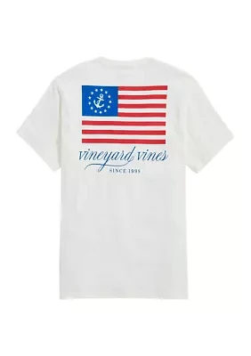 Men's USA Anchor Flag Graphic Short Sleeve T-Shirt