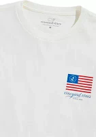 Men's USA Anchor Flag Graphic Short Sleeve T-Shirt