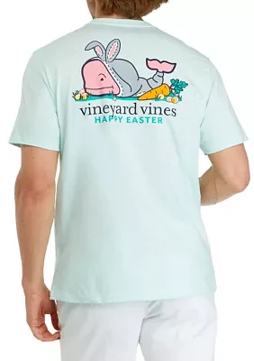 Men's Bunny Suit Character Whale Short Sleeve Pocket T-Shirt