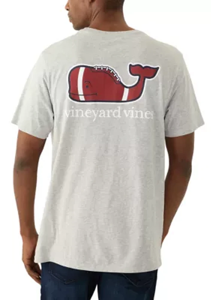 Men's Football Whale Logo Short Sleeve Pocket T-Shirt