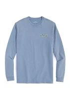 Men's Long Sleeve Mountain Box Logo Graphic T-Shirt