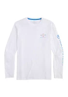 Men's Long Sleeve Painted Permit Fish Harbor Performance T-Shirt
