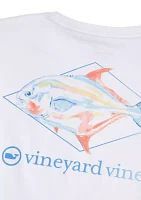 Men's Long Sleeve Painted Permit Fish Harbor Performance T-Shirt