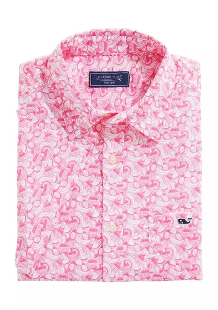 Vineyard Vines Classic Fit Floral Print Short-Sleeve Button-Down