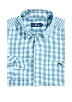 Men's Gingham Stretch Poplin Shirt