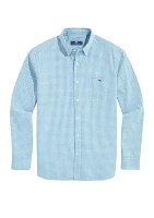 Men's Gingham Stretch Poplin Shirt