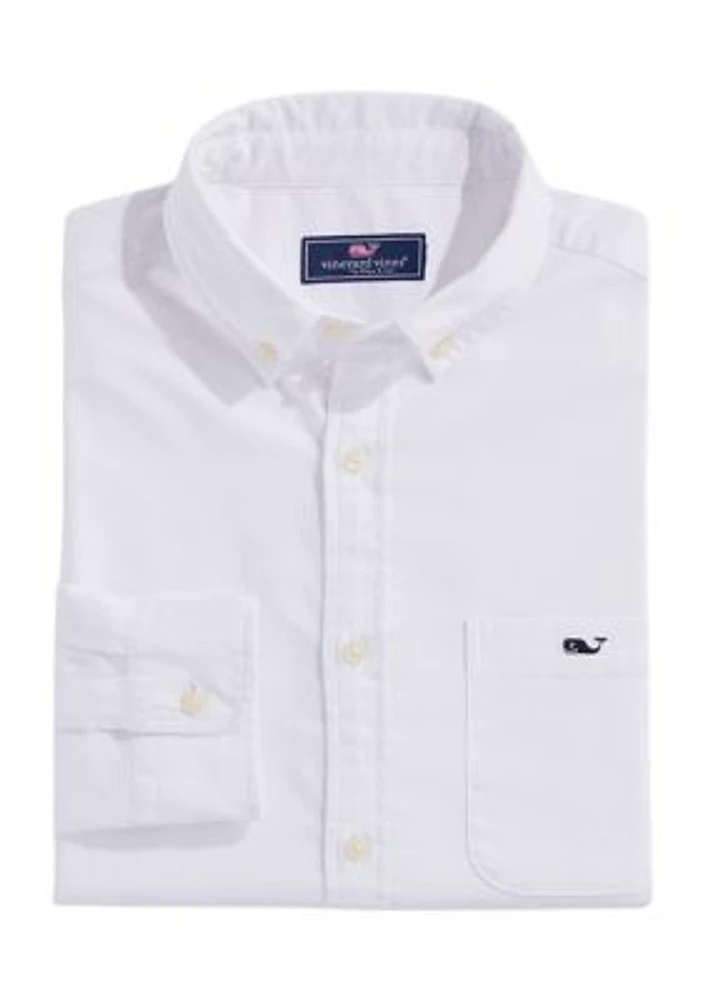 Ocean Solid Stretch Oxford Shirt